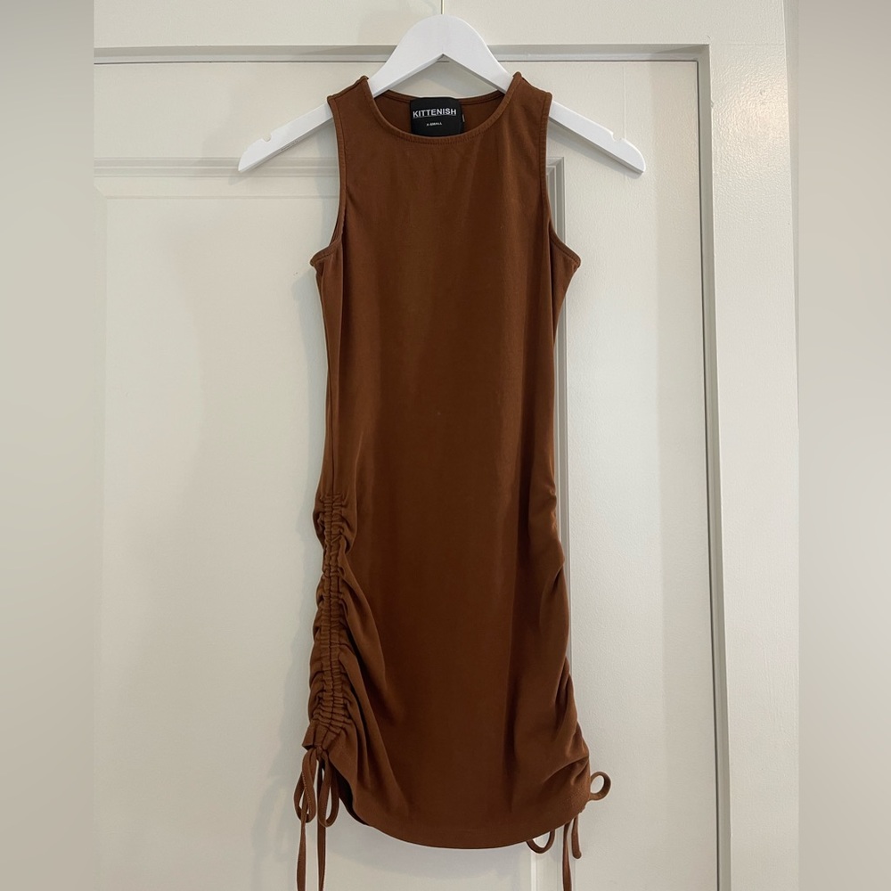 Brown fitted dress from Kittenish